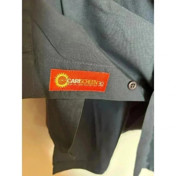 Crew Tech Superformance Gear The Island Angler Fishing Shirt Blue Men's Size L - Picture 6 of 9